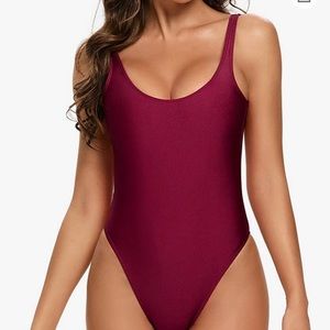High cut one piece bathing suit